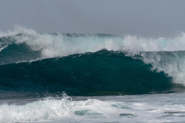 Capo Verde ocean waves seen from the beach