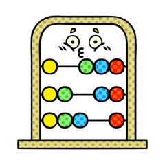comic book style cartoon abacus