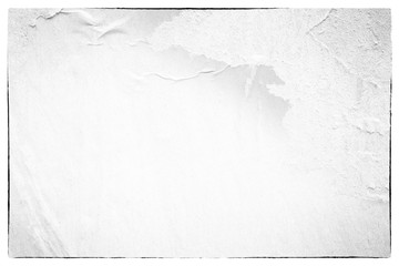 White paper blank crumpled  background creased ripped torn posters placard grunge textures surface backdrop empty space for text