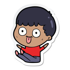 sticker of a cartoon man staring