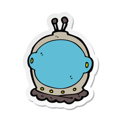 sticker of a cartoon astronaut helmet