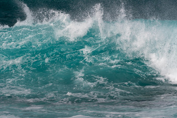 Capo Verde ocean waves seen from the beach