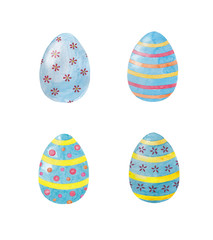 Easter  eggs,  watercolor illustration.