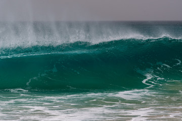Fototapeta na wymiar Capo Verde ocean waves seen from the beach