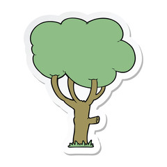 sticker of a cartoon tree