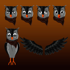 Buho feliz y sus caras