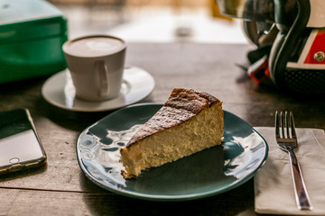 Barista coffee and cake breakfast