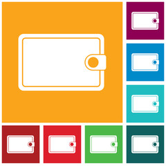 Wallet flat vector icon