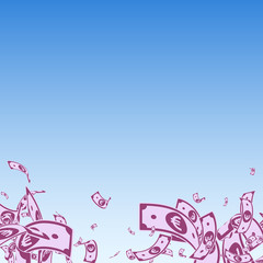 European Union Euro notes falling. Messy EUR bills