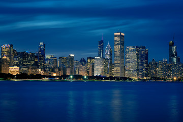 Obraz premium Widok na panoramę Chicago