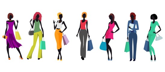 Women and shopping bags.