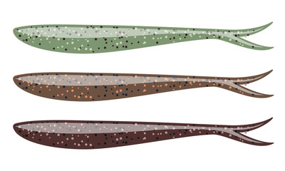 Color varieties of fluke baits. 