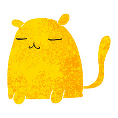 quirky retro illustration style cartoon cat
