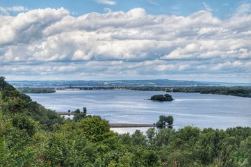 view of the Dnipro river in the summer