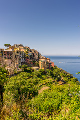 The townscape and cityscape of Corniglia, Cinque Terre, Italy