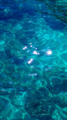 Fototapeta na wymiar Natural turquoise rippled water background