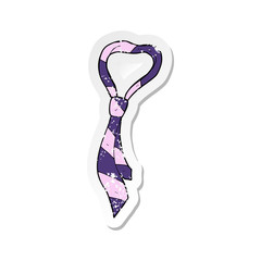 retro distressed sticker of a cartoon tie