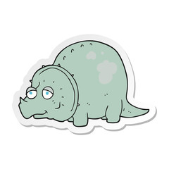 sticker of a cartoon dinosaur