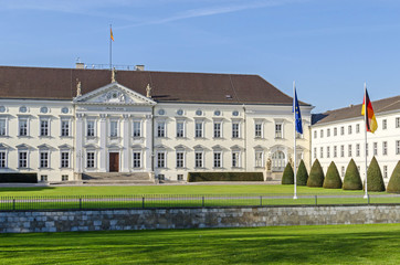 Fototapeta na wymiar Bellevue Palace, the residence of the President of Germany in Berlin's Tiergarten district