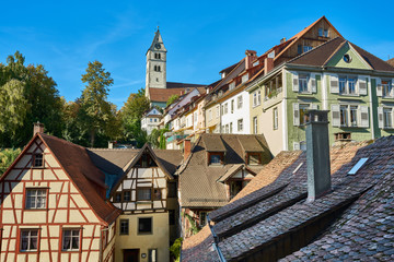 Fototapeta premium The medieval village of Meersburg, Germany