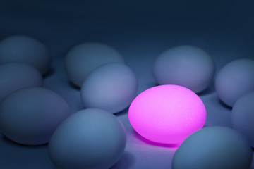 Pink glowing egg