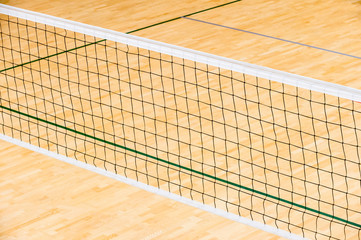 Empty professional volleyball court