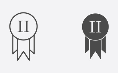 Award outline and filled vector icon sign symbol