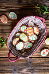 Easter egg sugar cookies with royal icing