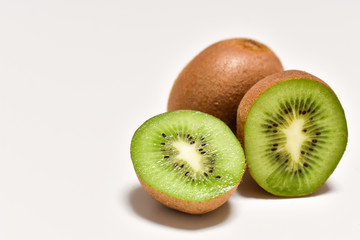 Kiwi cut with a knife, fresh fruit