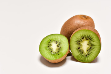 Kiwi cut with a knife, fresh fruit