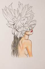 fashion illustration portret © mykhaylovska