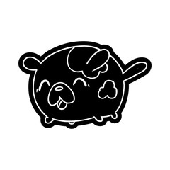 cartoon icon kawaii cute patch dog