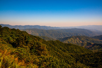 Mountain view at 1715 view point in Nan province