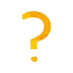retro illustration style cartoon question mark