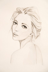 fashion illustration portraite