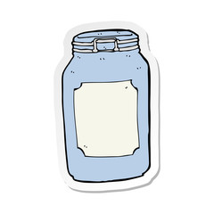 sticker of a cartoon jar