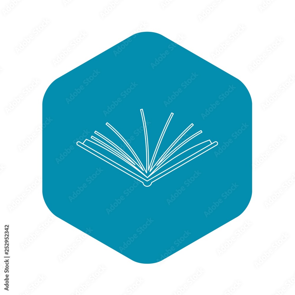 Poster open tutorial icon. outline illustration of open tutorial vector icon for web