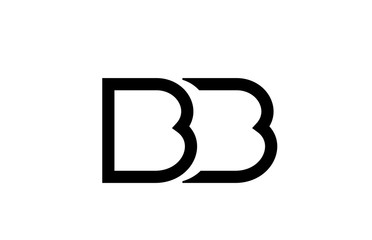 black and white alphabet letter logo combination design