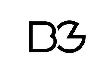 black and white alphabet letter logo combination design