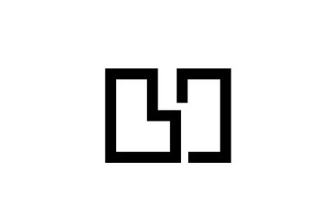 Obraz premium black and white alphabet letter logo combination design