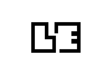 Fototapeta premium black and white alphabet letter logo combination design