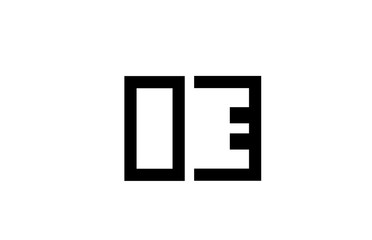 black and white alphabet letter logo combination design