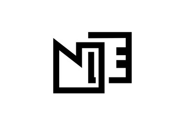 Obraz premium black and white alphabet letter logo combination design