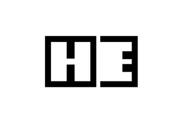 black and white alphabet letter logo combination design