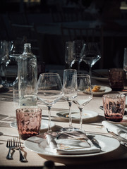 Luxury restaurant table