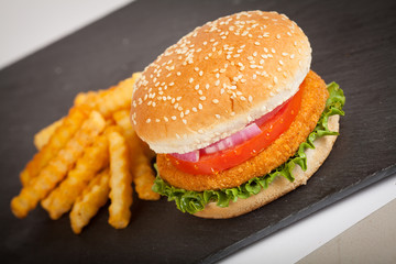 Hamburguesa con papas