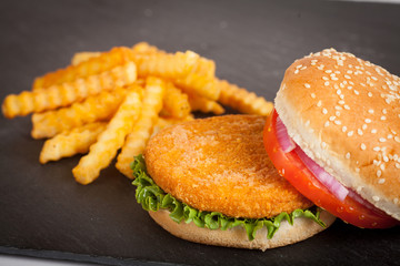 Hamburguesa con papas