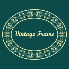 Art deco vintage border frame