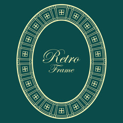 Art deco vintage border frame