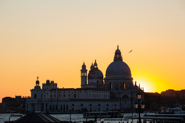 Obraz premium Beautiful Golden Sunset in Venice, Italy